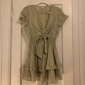 Green - Fit and Flare - Cut Out - Angel Biba Dress